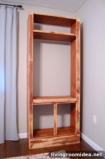 Sanded bookcases