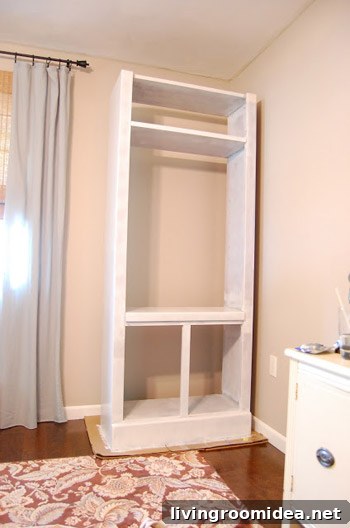 Painted bookcases