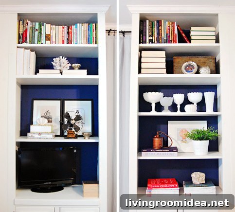 Styled shelves
