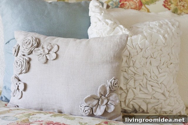 Pretty pillows for guest room