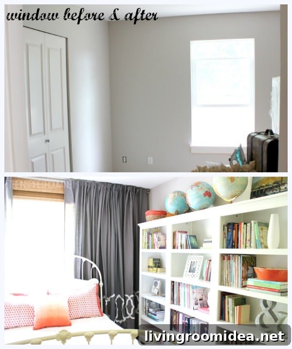 Helpful post with lots of pictures of bamboo blinds and window curtains