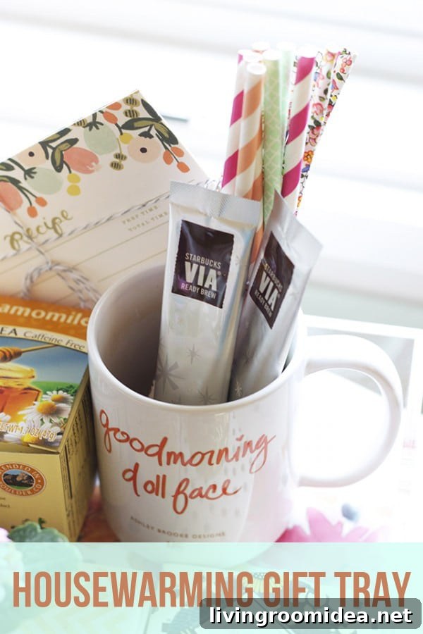 DIY Housewarming Gift Tray and Basket Ideas