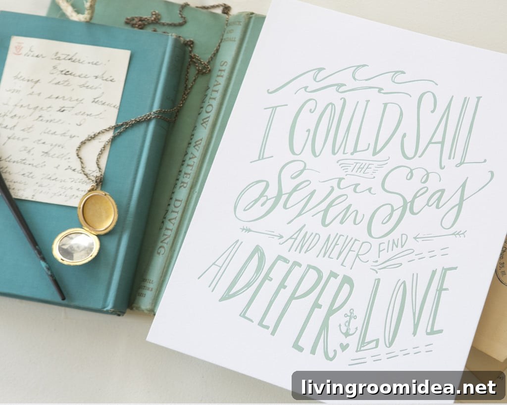 I could sail the seven seas and never find a deeper love lindsay letters art prints