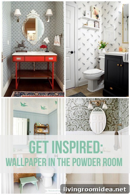Powder Room Wallpaper Inspiration Ideas