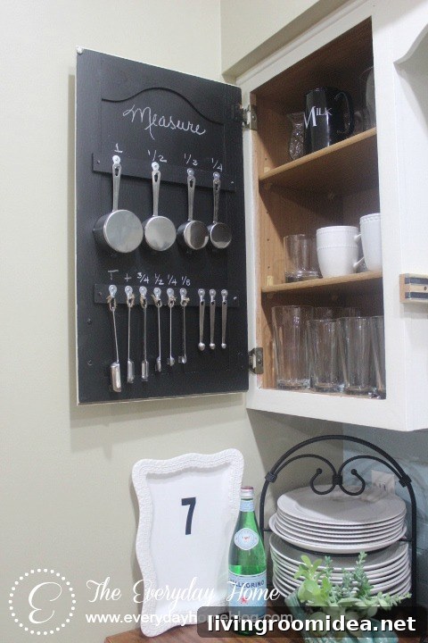 Smart Space Ideas for Small Homes: Maximize Every Square Foot 5 Kitchen Cabinet Measuring Cup Storage - The Everyday Home