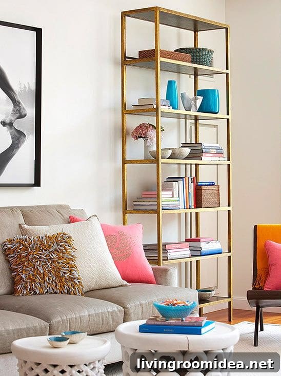 Smart Space Ideas for Small Homes: Maximize Every Square Foot 9 Airy Bookshelves in Living Room