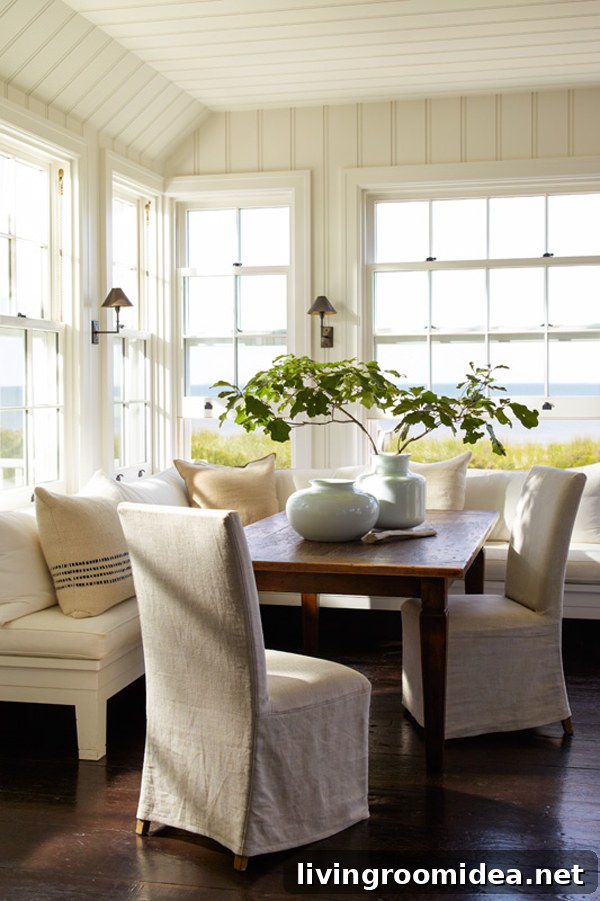 Charming Kitchen Banquette by Sawyer Berson Architects