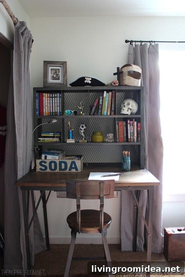 Teen Boy's Room Industrial Desk