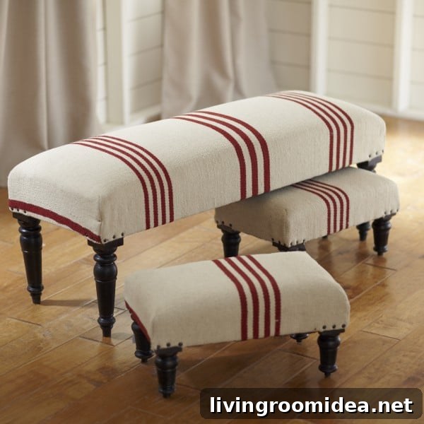 Timeless Decorating Styles That Never Go Out of Fashion 6 Birch-Lane-Barclay-Bench-and-Ottoman-Set