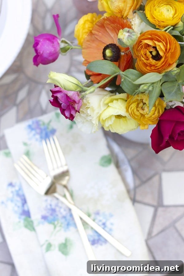 DIY Spring Flower Arrangement and Fruit Tart Recipe for The Inspired Room