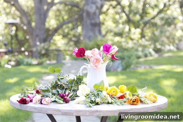 Spring Flower Arrangement for The Inspired Room