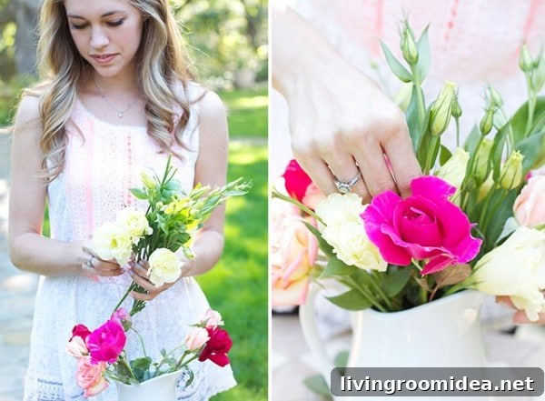 Pretty Flower Arrangement DIY