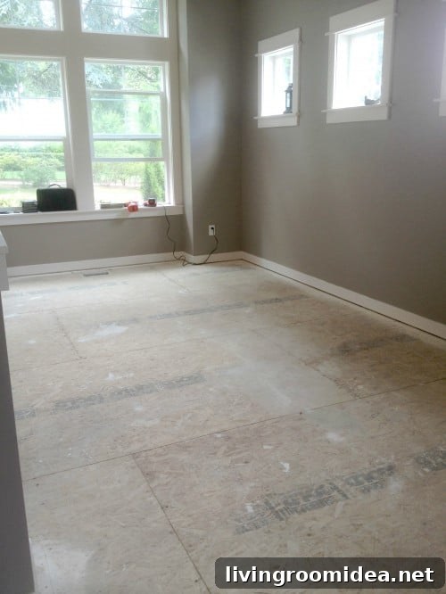Living Room Carpet Removed