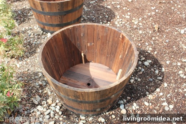 Whiskey Barrel Planters