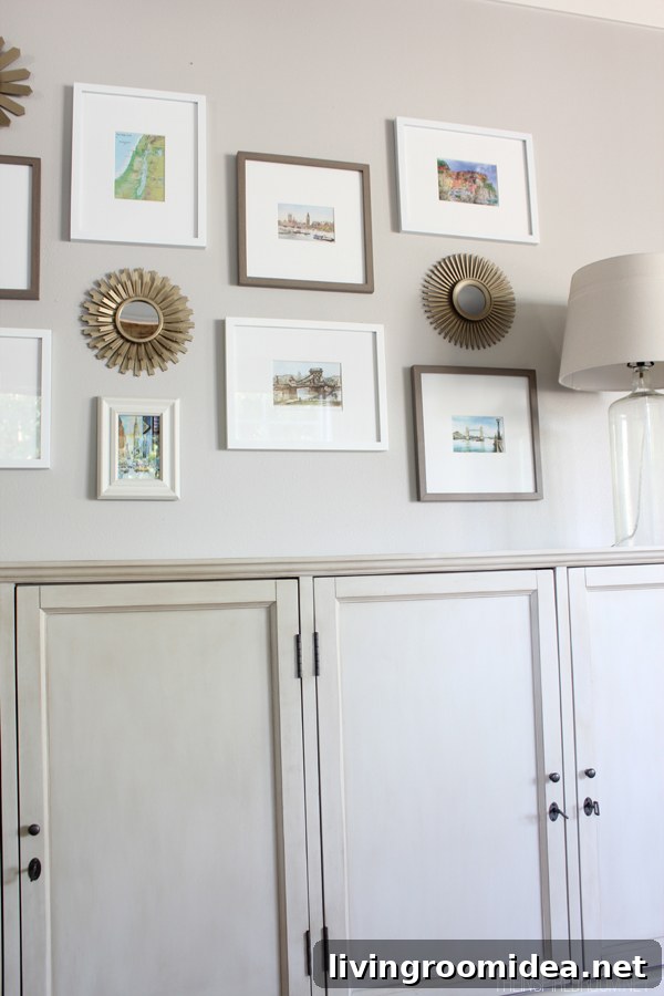 Organizing the Family Room: Space-Smart Ideas from The Not So Big House 2 Restoration Hardware Cabinet and Gallery Wall