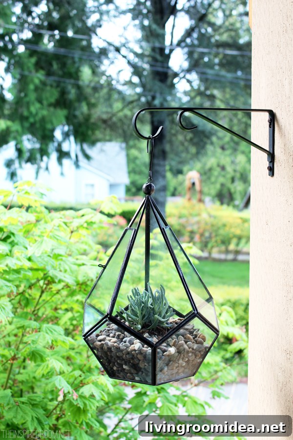 Faceted Hanging Succulent Terrarium