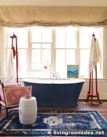 Red White Blue Bathroom