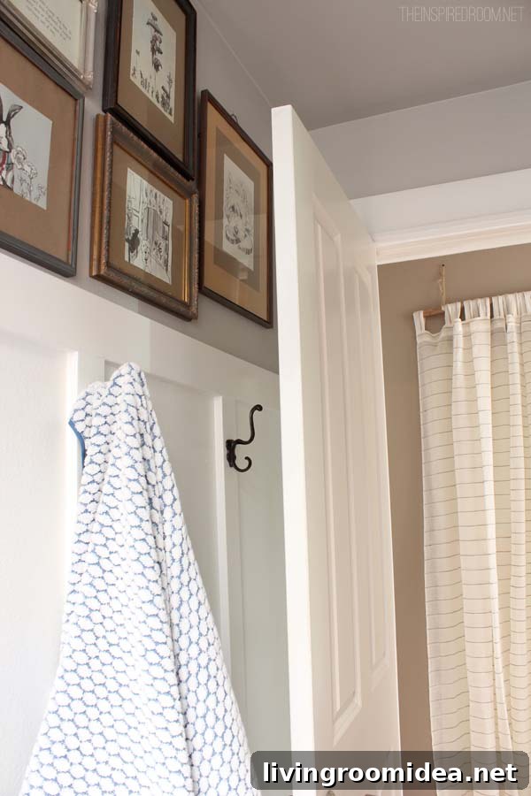 Weekend Bathroom Makeover: DIY Refresh Ideas and Plan 6 Bathroom Hooks on Board & Batten
