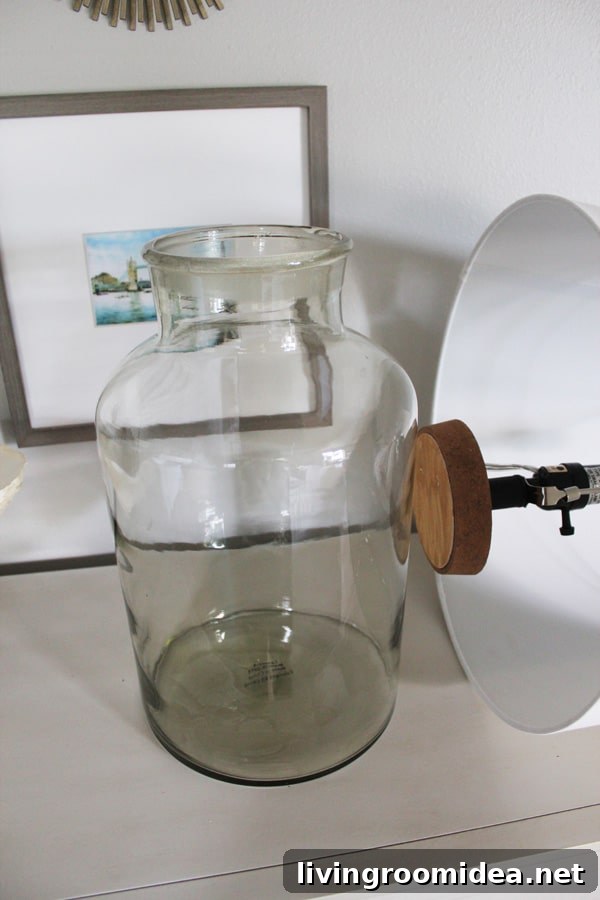 Glass Jar Lamp