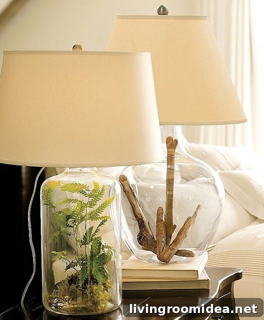 Fillable Glass Lamps: Creative Ideas and Styling Tips 6 Glass Lamp Filler Ideas