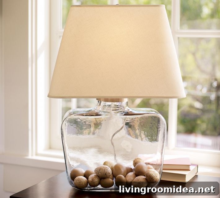 Fillable Glass Lamps: Creative Ideas and Styling Tips 8 Eggs Filled Glass Lamp