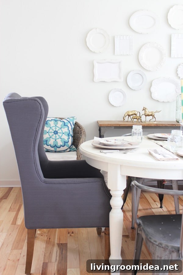 How to Use Wingback Chairs in Your Dining Room for Stylish Seating 8 Gray Wingback Chair in the Dining Room