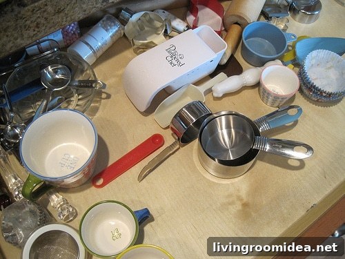 kitchen drawer before