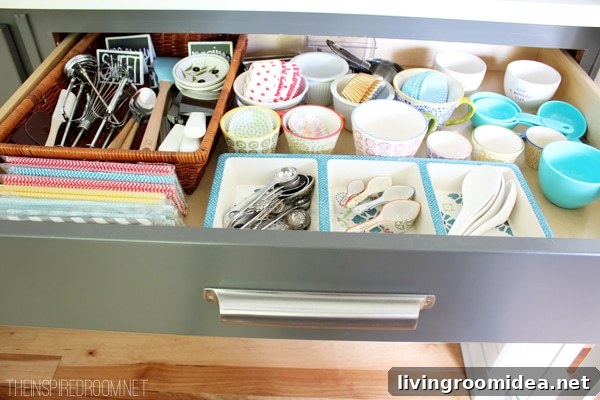 Take 5 minutes and organize your drawer using what you already have!
