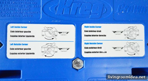 corner diagrams on Kreg Crown Pro molding tool