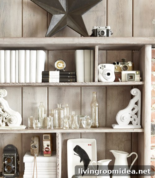Open Shelf Display- Thrifty California Cabin
