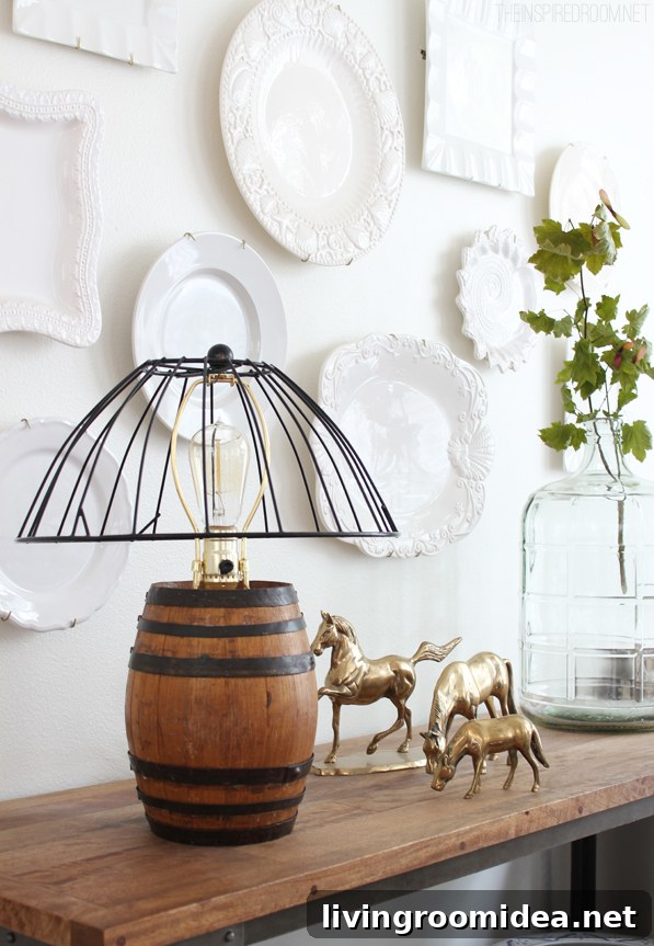 DIY Barrel Lamp-The Inspired Room