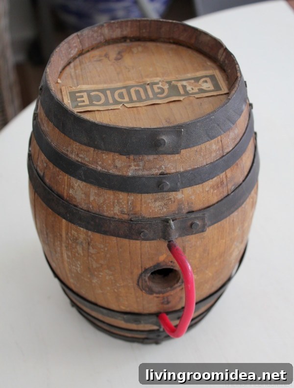 DIY Reclaimed Barrel Lamp with Wire Cage Lampshade 3 DIY Wine Barrel Lamp