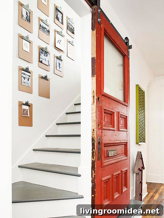 Barn door and chanageable clipboard photo gallery BHG