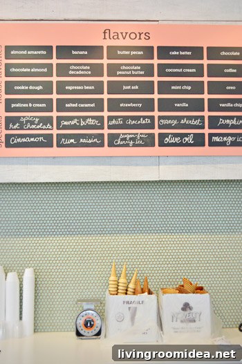 Ice cream shop decor