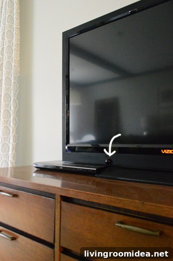 TV IR extender and restored cabinet