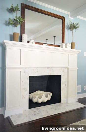 Fireplace refacing finished