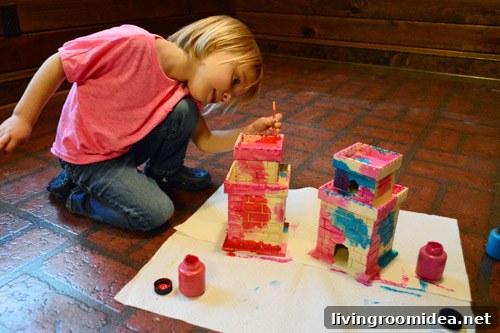 painted wooden castles