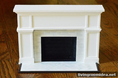 Miniature fireplace detailed view
