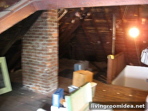 attic makeover before
