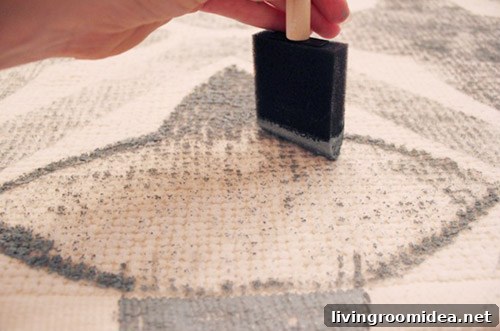 Sponging on paint