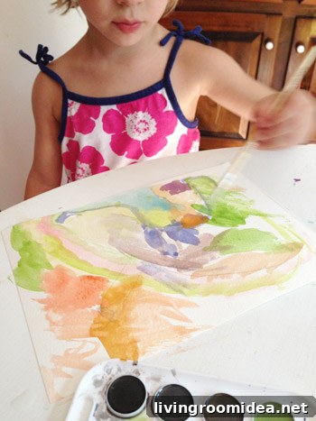 Child artwork close-up