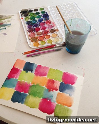 Boxy watercolor painting