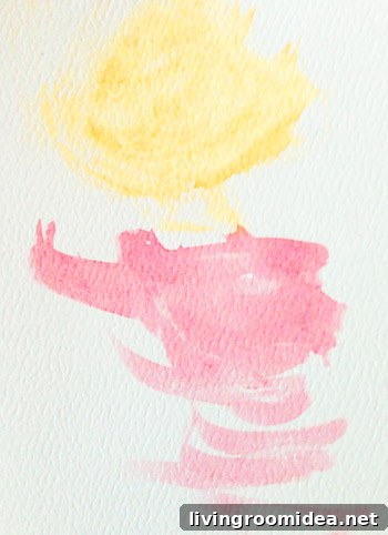 Child's sunset watercolor