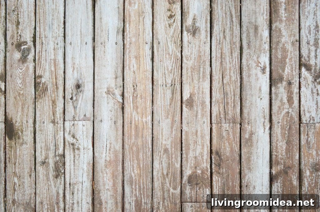 How to Strip a Deck for Staining: Step-by-Step Guide 6 Worn wood deck with splotchy stain finish