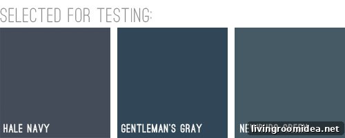 Three paint swatch finalists
