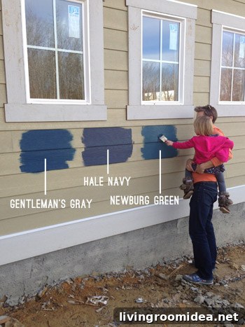 Child painting siding test