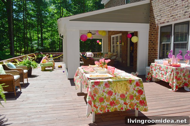 Decorations on the deck