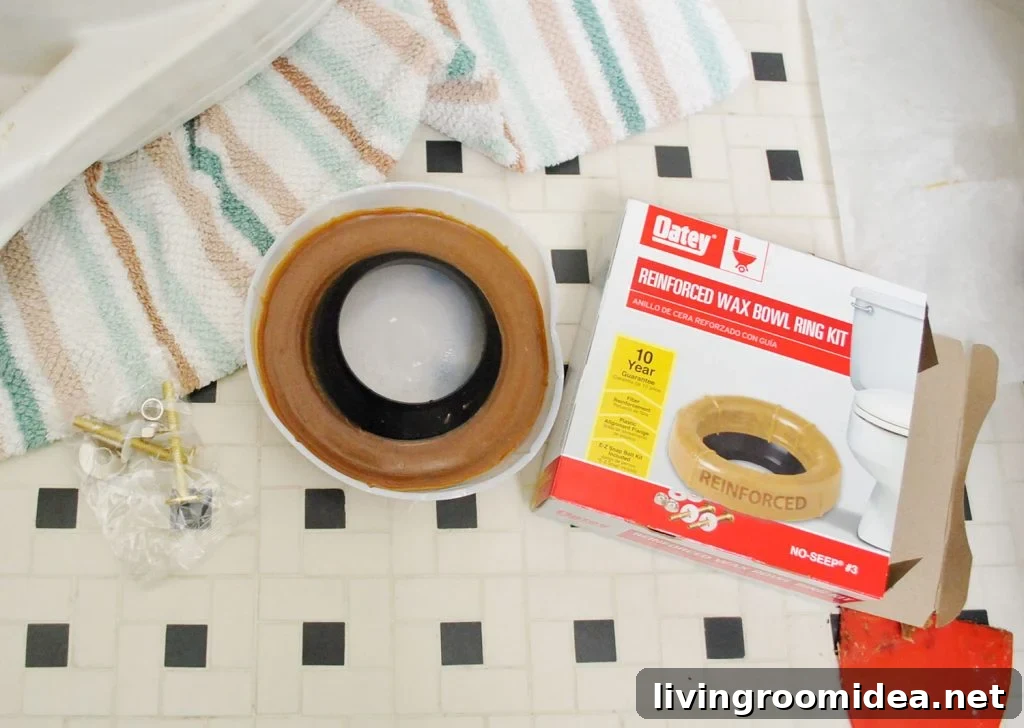Toilet Installation Wax Ring Kit With Bolts And Box