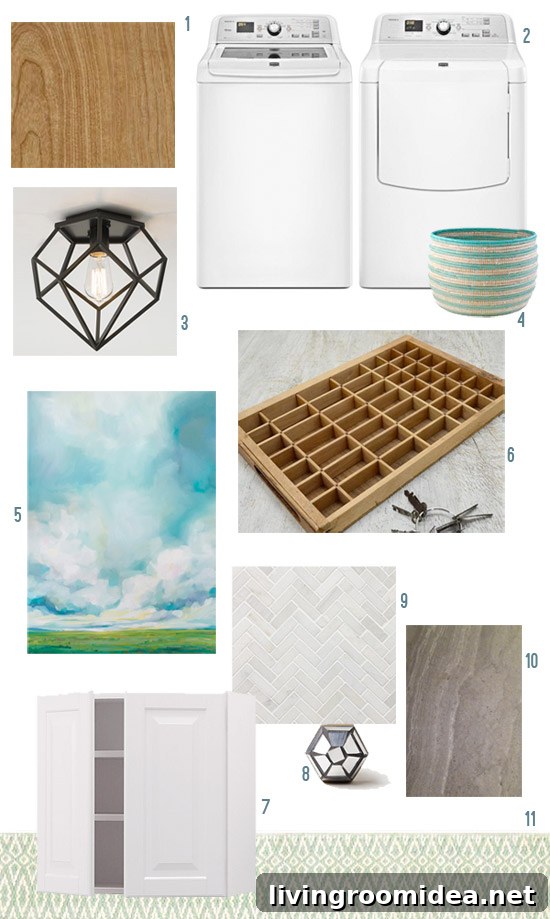 Laundry room mood board