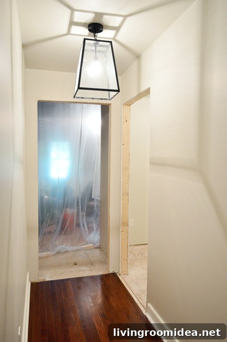 Hallway tied into new paint